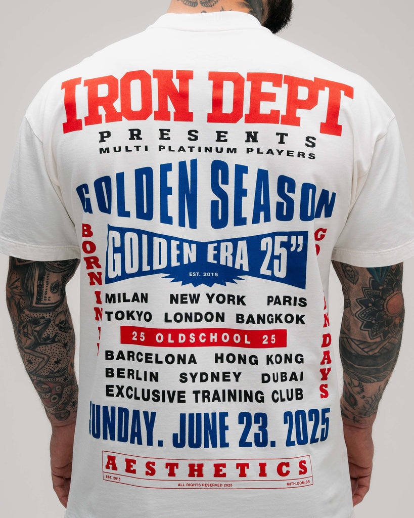Camiseta Oversized Mith Golden Season Off White