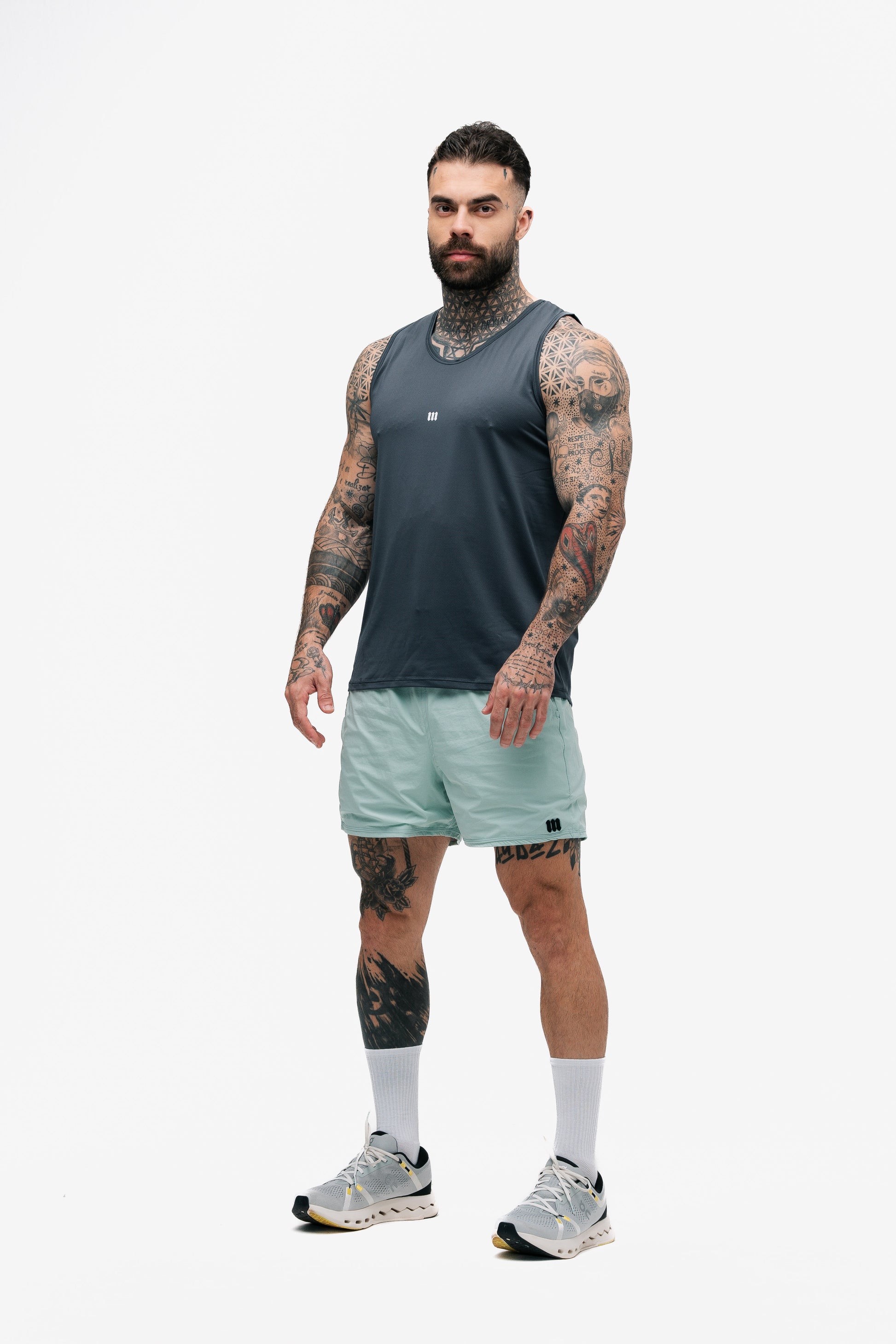 Regata Tank Top Dry Fit Logo Chumbo