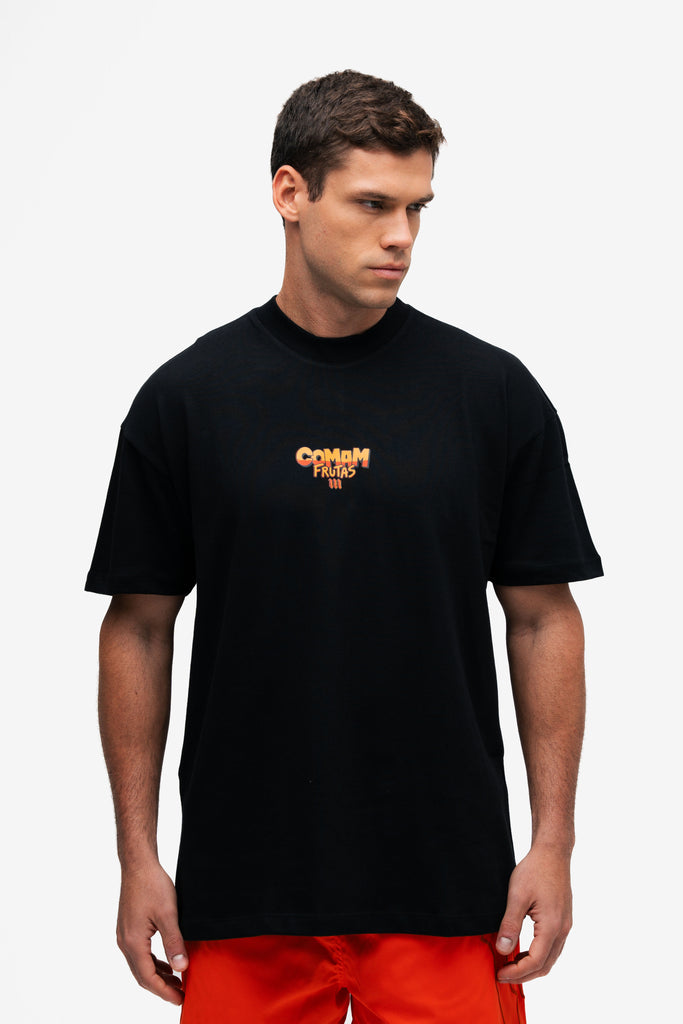 Camiseta Oversized Comam Frutas Gorgons Preto