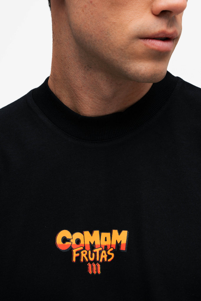 Camiseta Oversized Comam Frutas Gorgons Preto