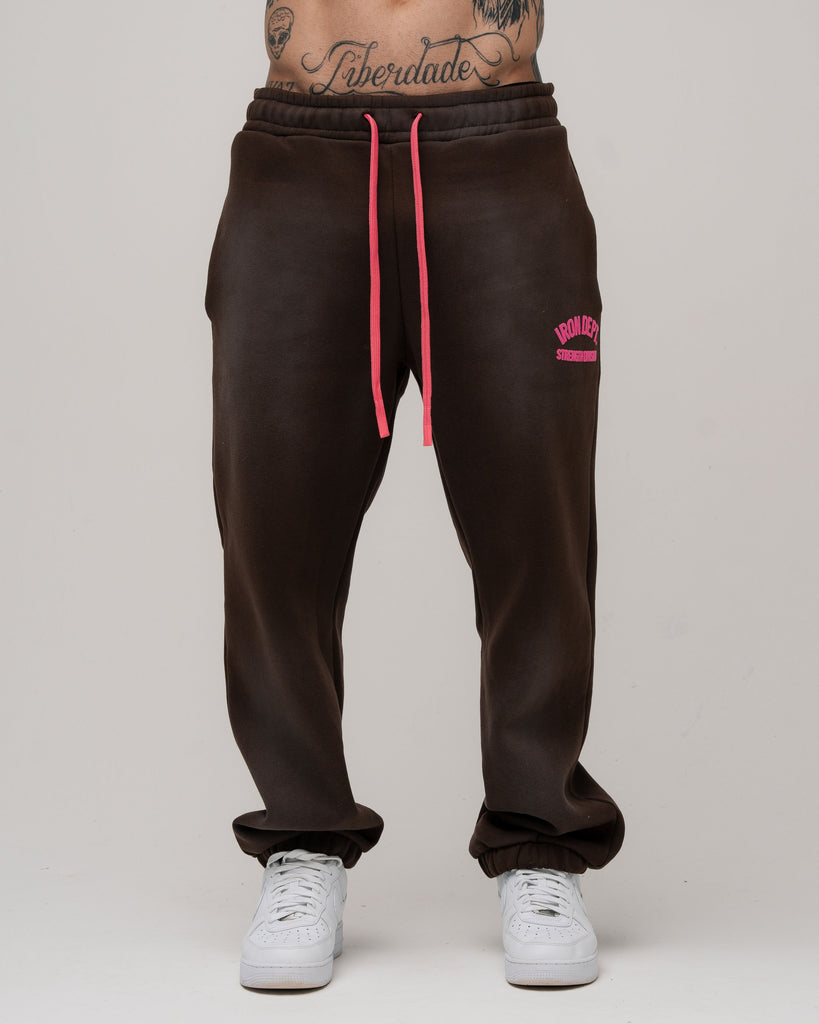 Calça De Moletom Estonada Iron Dept. Marrom