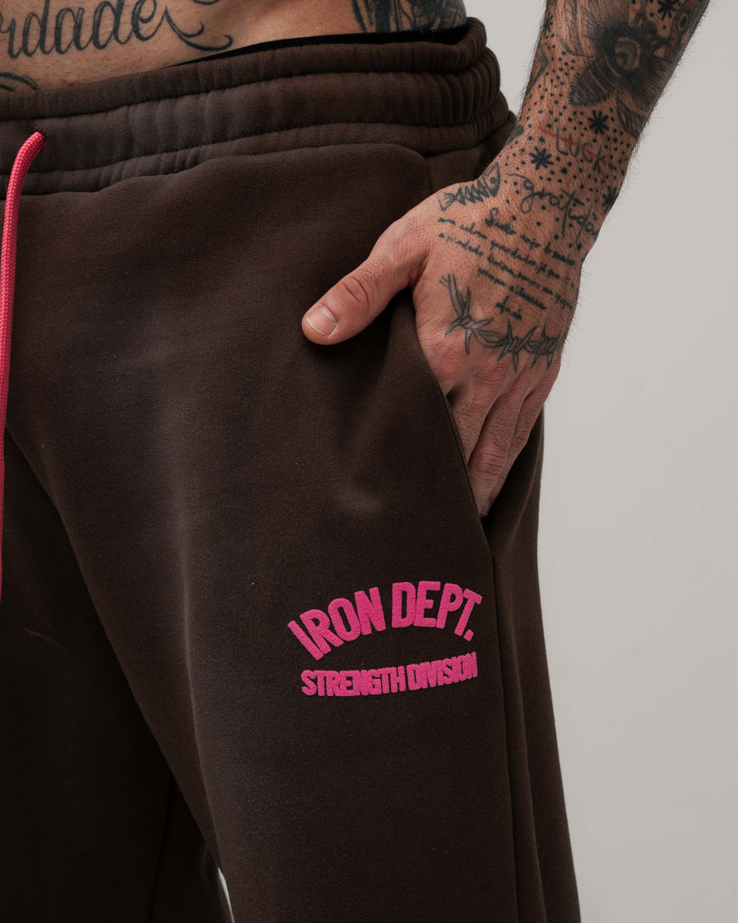 Calça De Moletom Estonada Iron Dept. Marrom