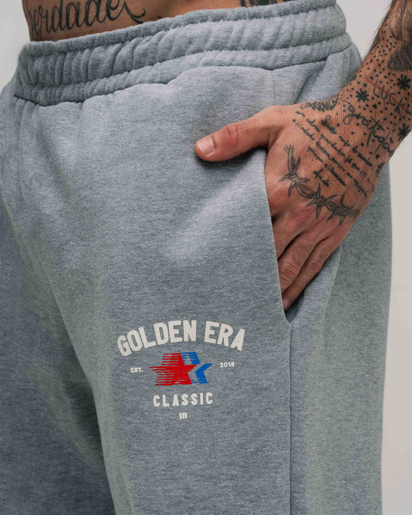 Calça De Moletom Golden Era Classic Cinza Mescla