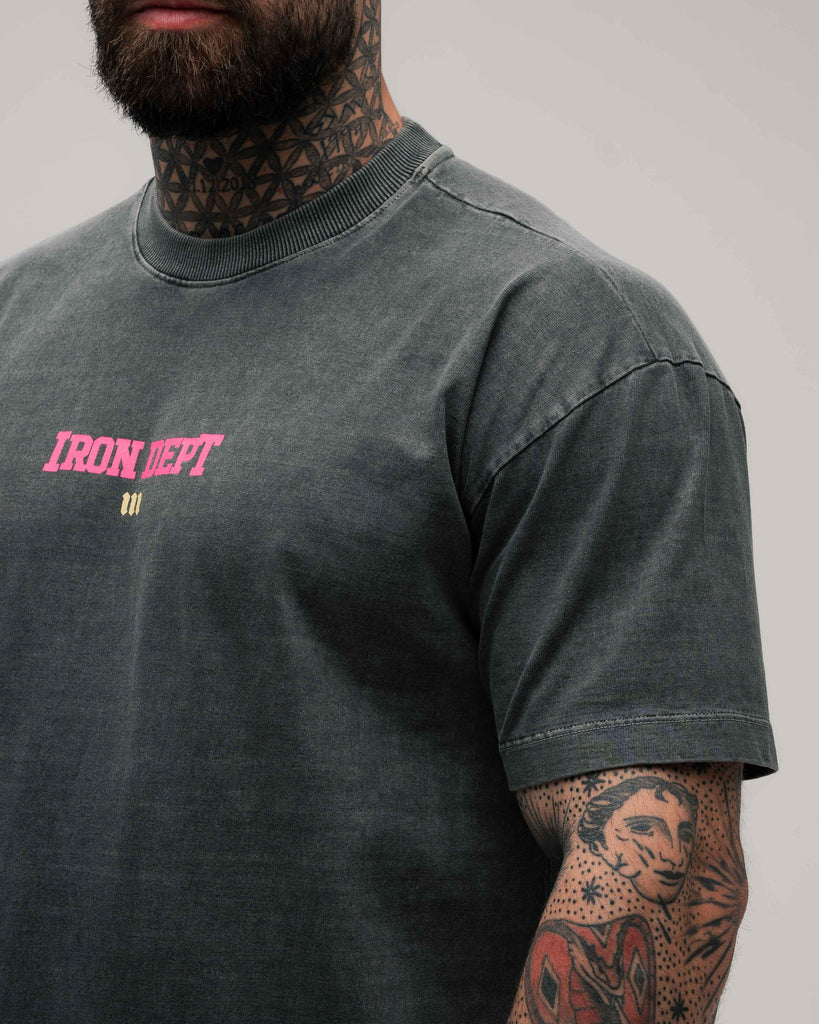 Camiseta Oversized Estonada Mith Golden Season Cinza