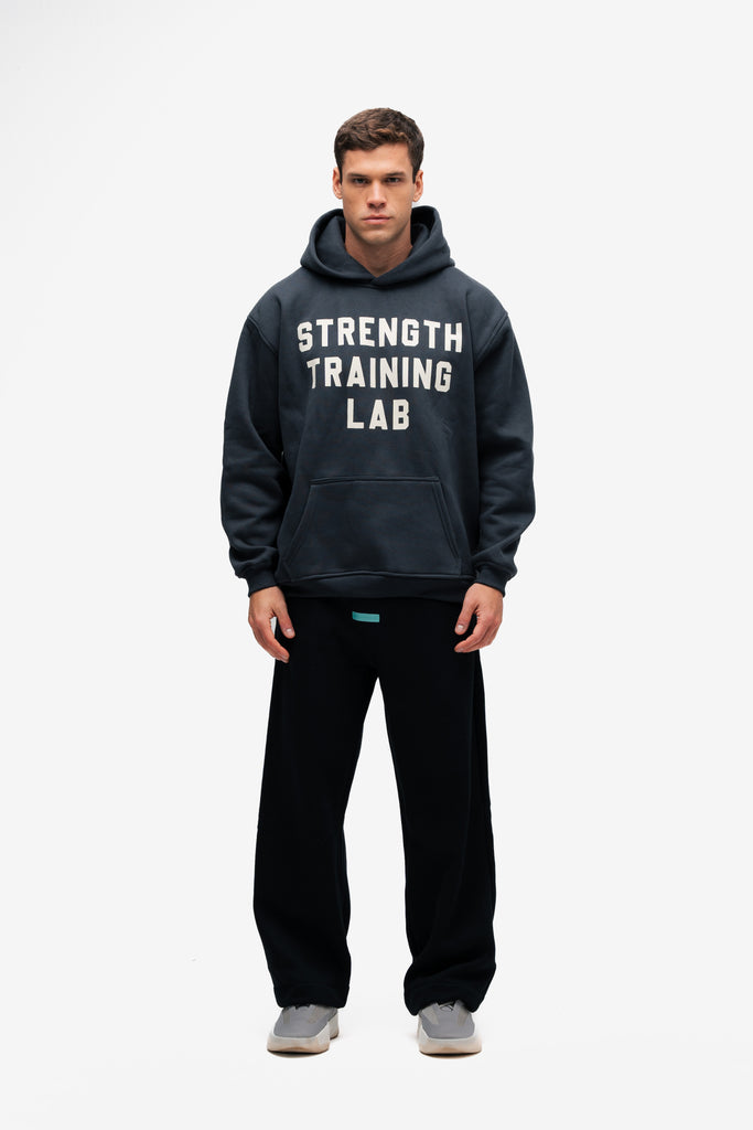 Blusa de Moletom Oversized Mith Strength Training Lab Cinza