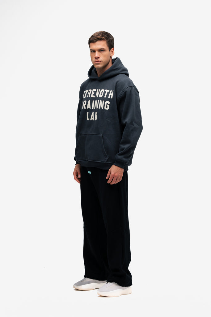 Blusa de Moletom Oversized Mith Strength Training Lab Cinza
