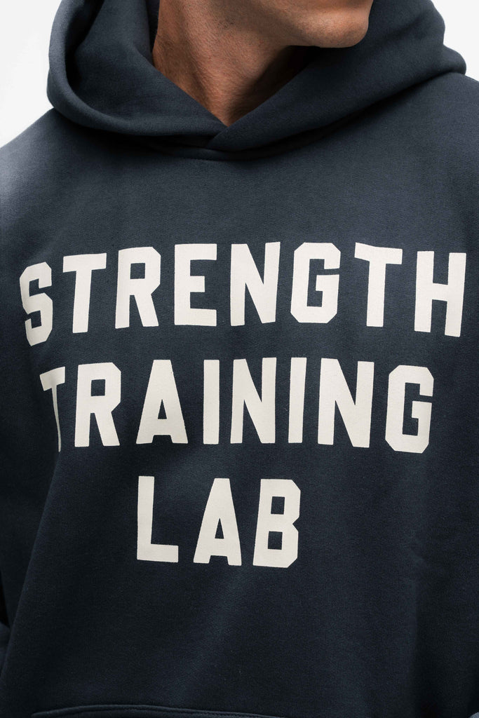 Blusa de Moletom Oversized Mith Strength Training Lab Cinza