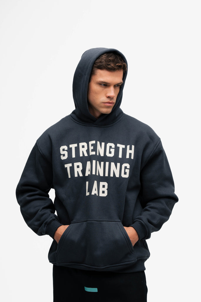 Blusa de Moletom Oversized Mith Strength Training Lab Cinza