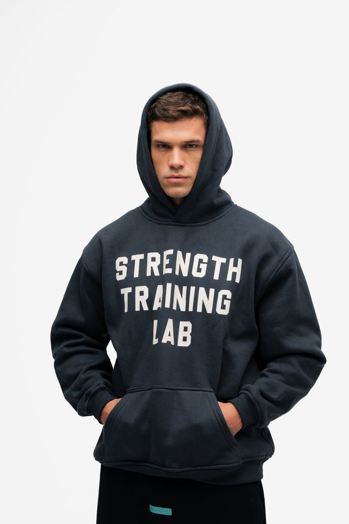Blusa de Moletom Oversized Mith Strength Training Lab Cinza