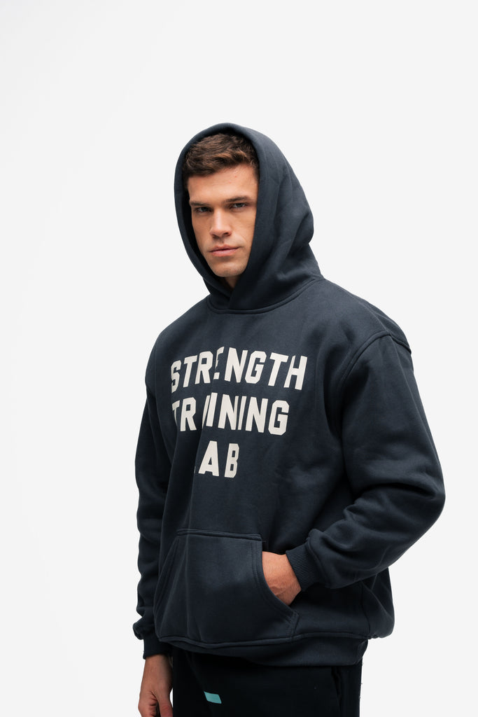 Blusa de Moletom Oversized Mith Strength Training Lab Cinza