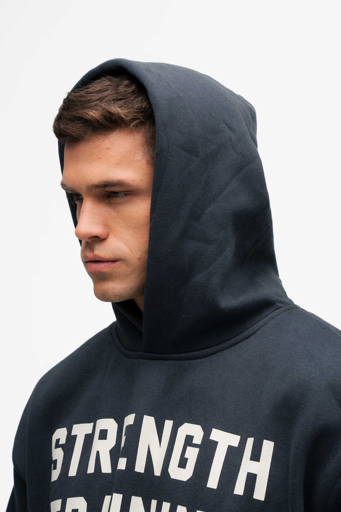 Blusa de Moletom Oversized Mith Strength Training Lab Cinza