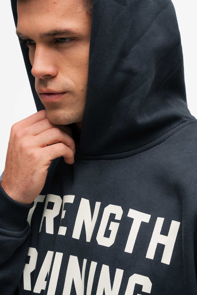 Blusa de Moletom Oversized Mith Strength Training Lab Cinza