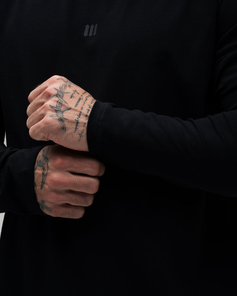 Camiseta Manga Longa Logo Preto