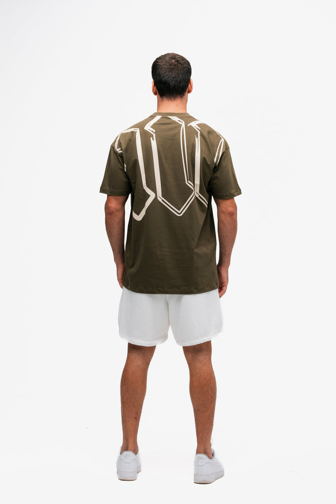 Camiseta Oversized Mith Nation Doodle Verde