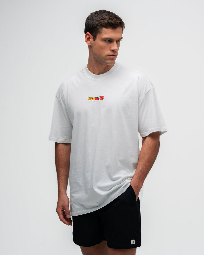Camiseta Oversized Dragon Ball Z Goku Kanji Off White