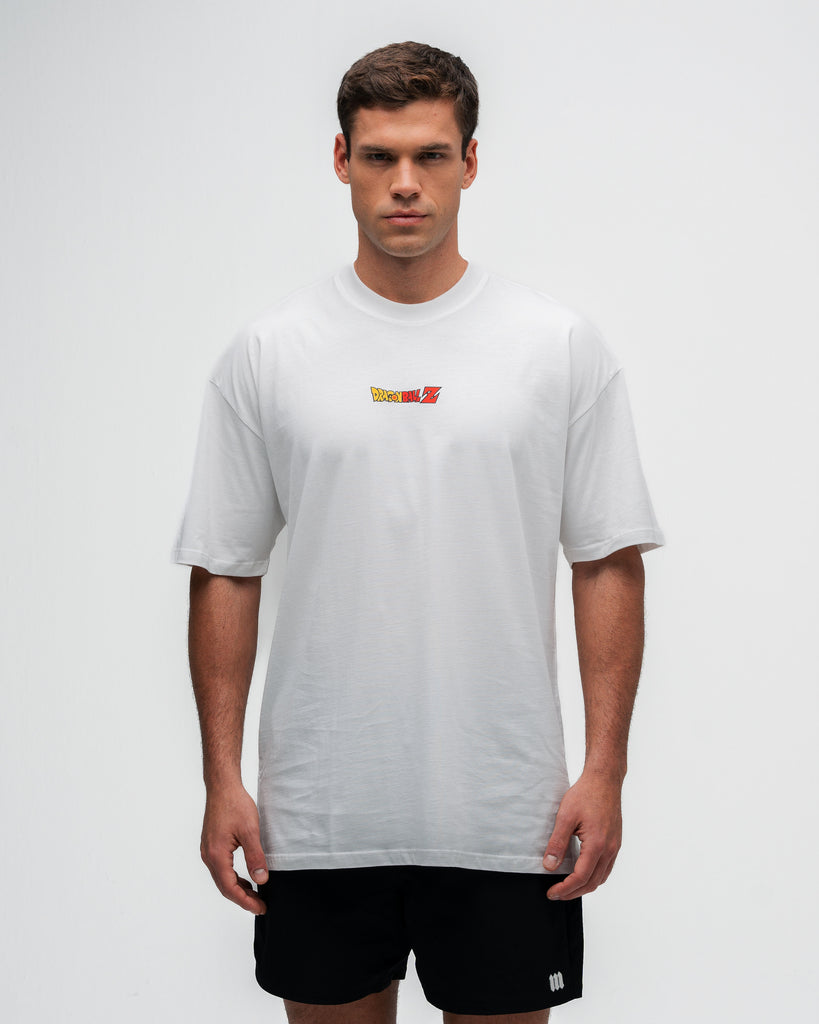 Camiseta Oversized Dragon Ball Z Goku Kanji Off White