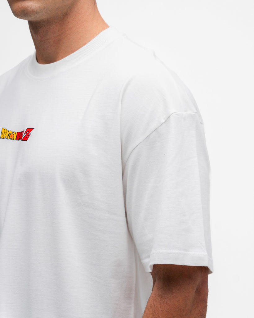 Camiseta Oversized Dragon Ball Z Goku Kanji Off White