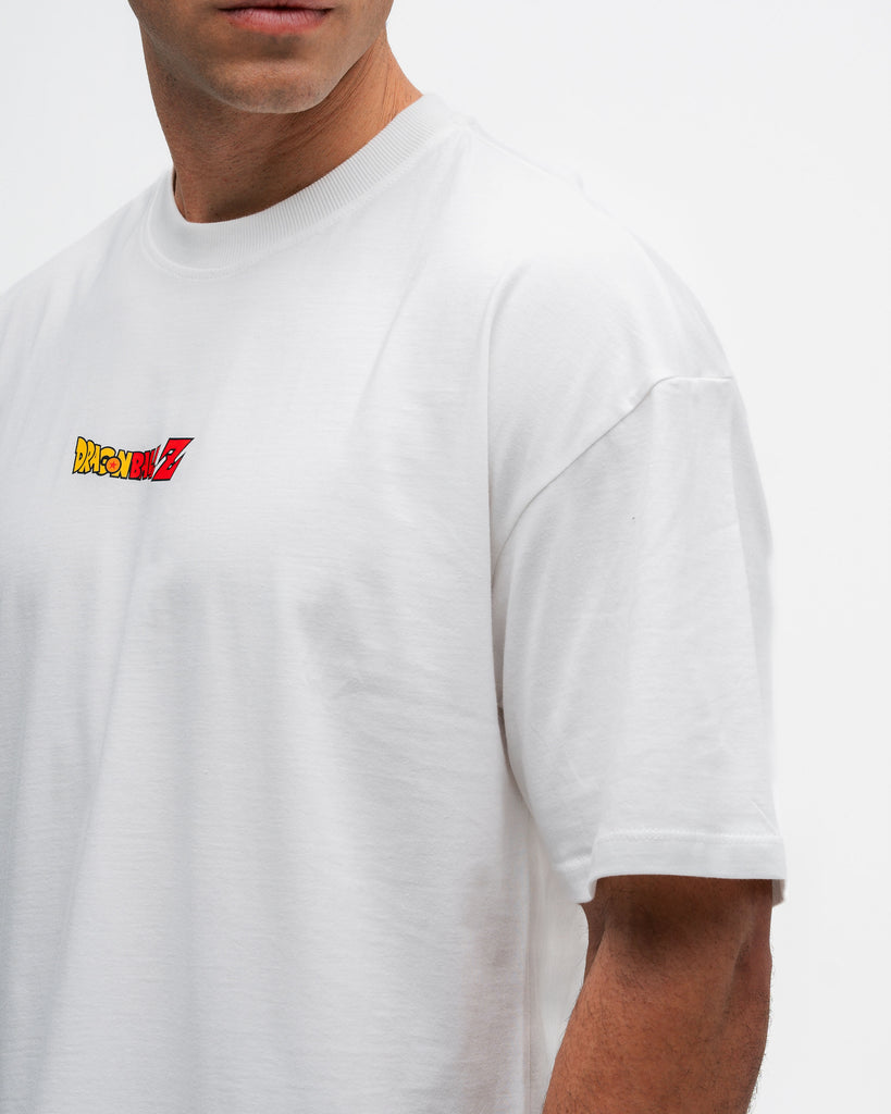 Camiseta Oversized Dragon Ball Z Goku Kanji Off White