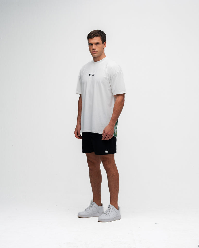 Camiseta Oversized Dragon Ball Z Cell Off White