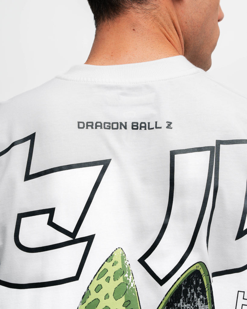 Camiseta Oversized Dragon Ball Z Cell Off White