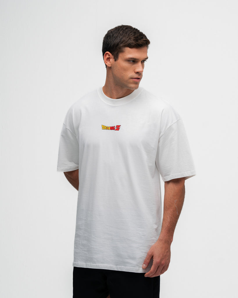 Camiseta Oversized Dragon Ball Z Goku Sayajin Off White