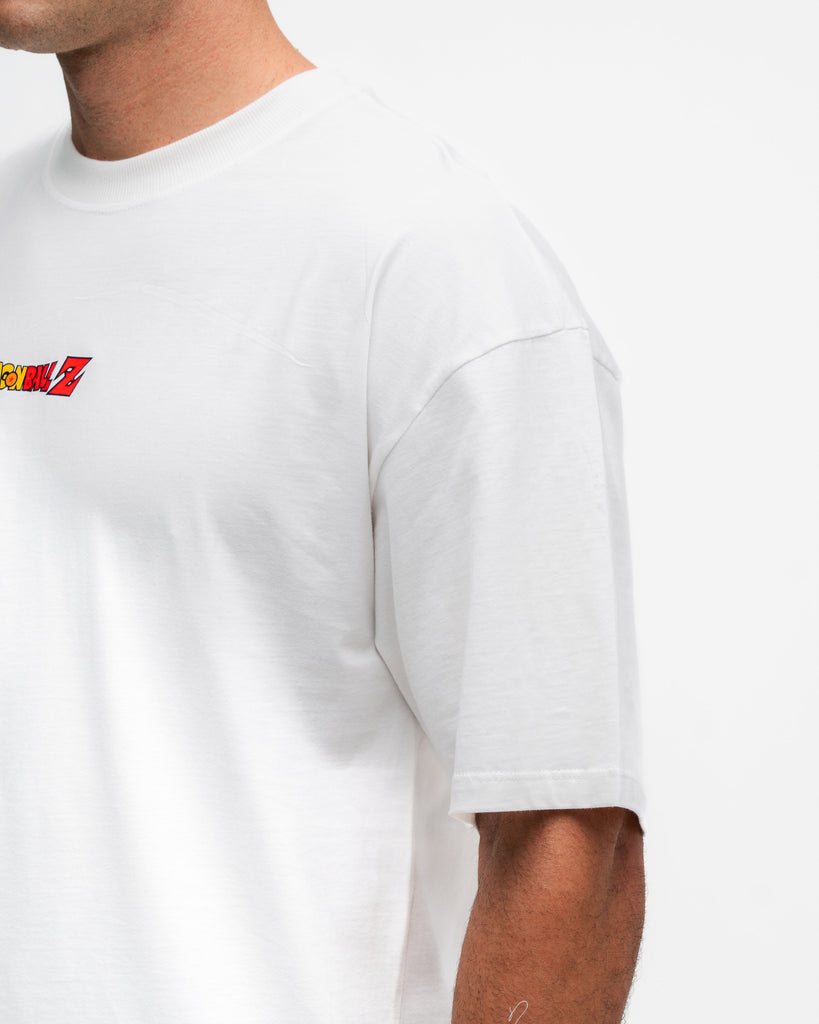 Camiseta Oversized Dragon Ball Z Goku Sayajin Off White