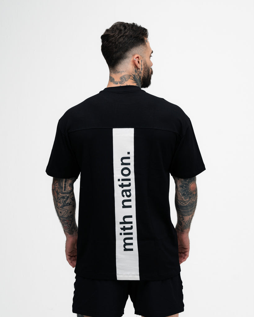 Camiseta Oversized Mith Nation Clipping Preto