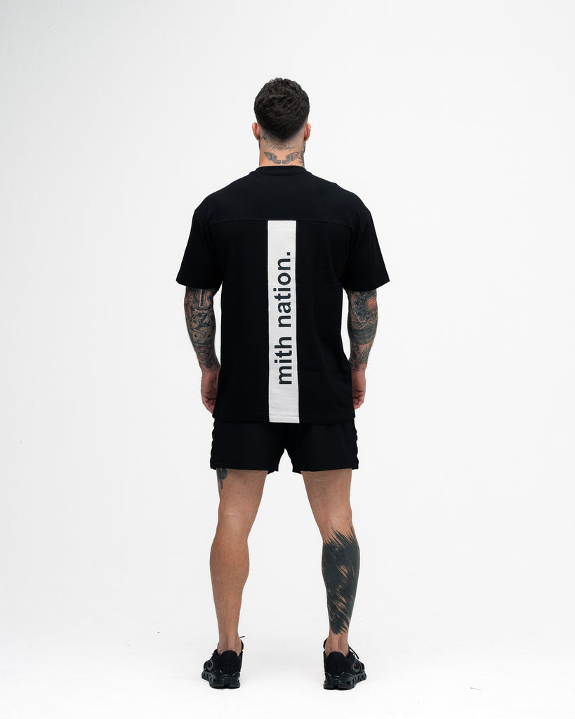 Camiseta Oversized Mith Nation Clipping Preto