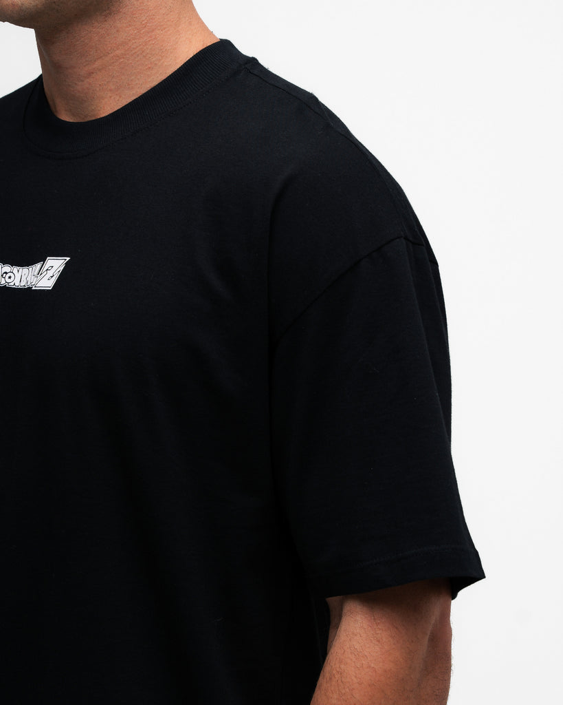 Camiseta Oversized Dragon Ball Z Frieza Vs Goku Preto