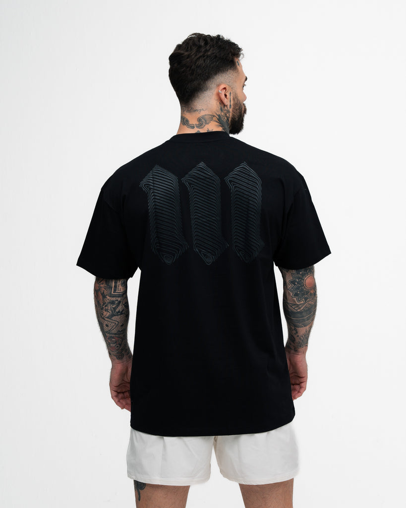 Camiseta Oversized Mith Nation Black Lines Preto
