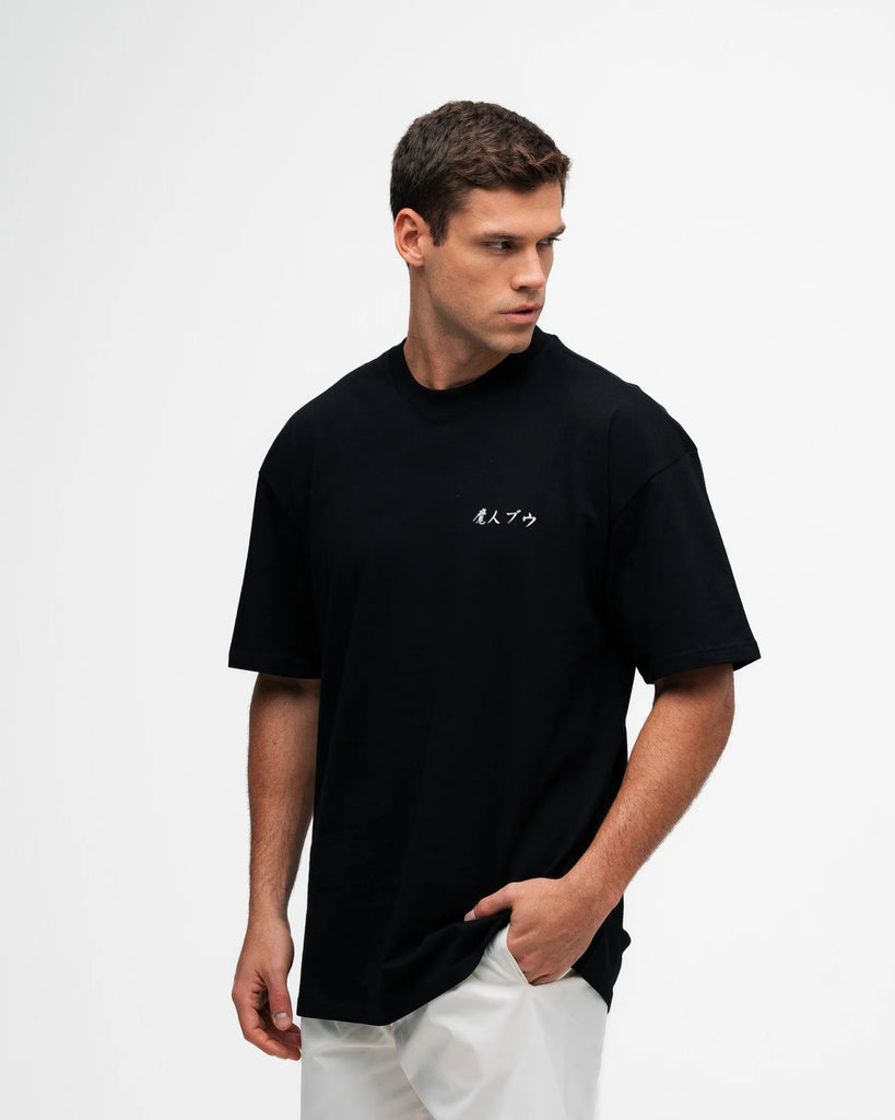 Camiseta Oversized Dragon Ball Z Kid Buu Green Preto