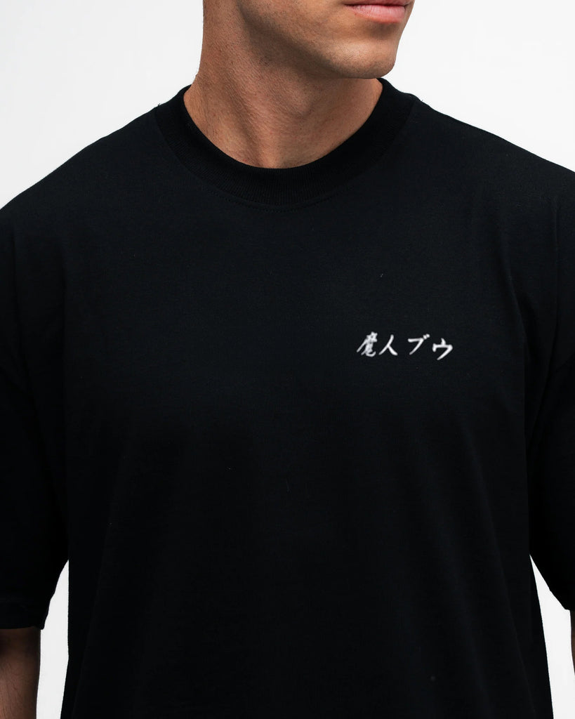 Camiseta Oversized Dragon Ball Z Kid Buu Green Preto