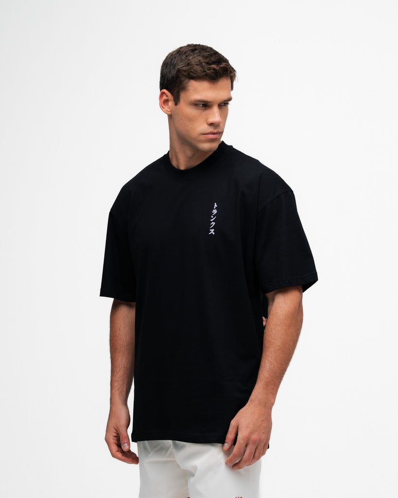 Camiseta Oversized Dragon Ball Z Trunks Preto