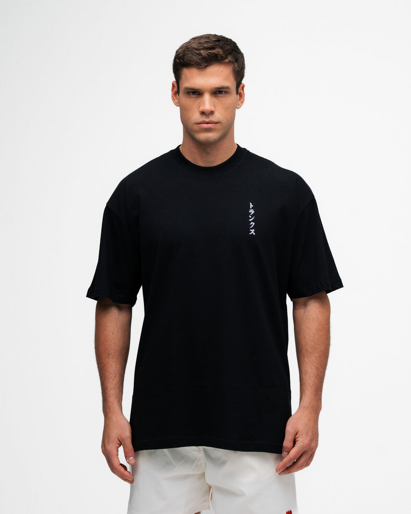 Camiseta Oversized Dragon Ball Z Trunks Preto