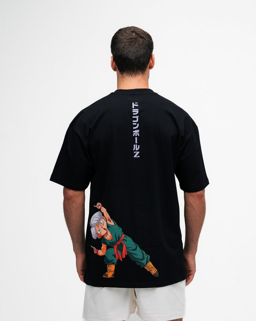 Camiseta Oversized Dragon Ball Z Trunks Preto