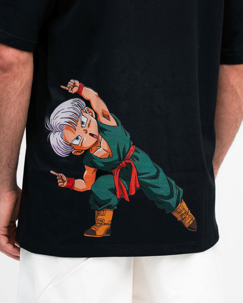 Camiseta Oversized Dragon Ball Z Trunks Preto