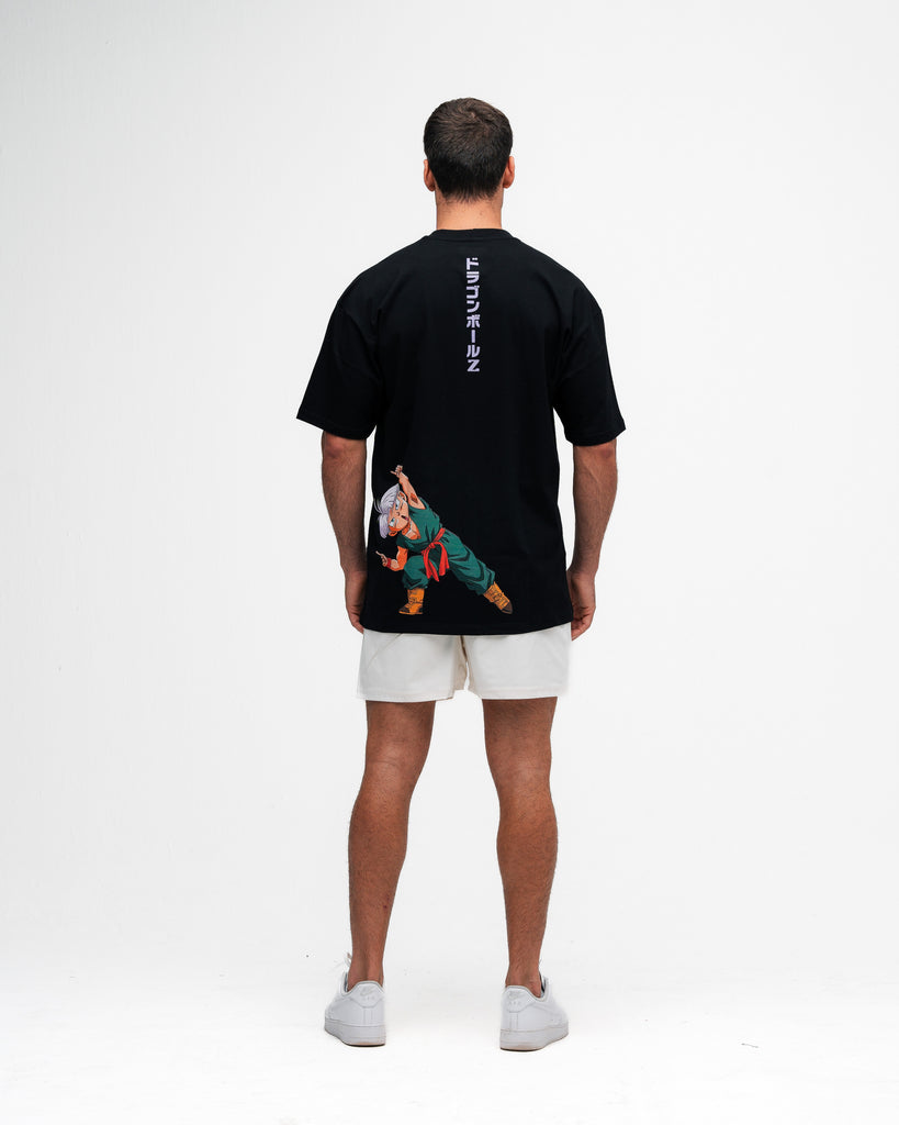 Camiseta Oversized Dragon Ball Z Trunks Preto