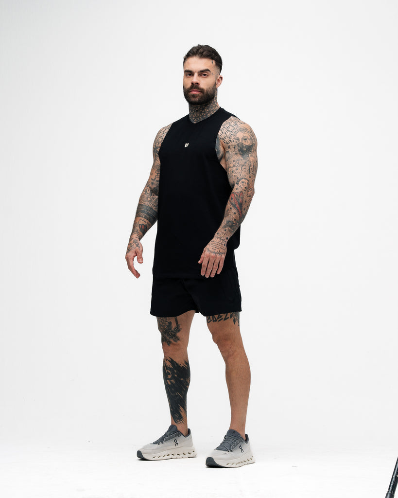 Regata Cut Off Mith Nation Doodle Preto