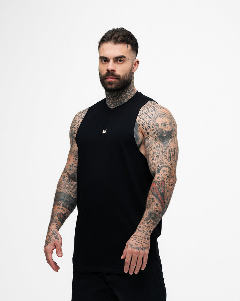 Regata Cut Off Mith Nation Doodle Preto