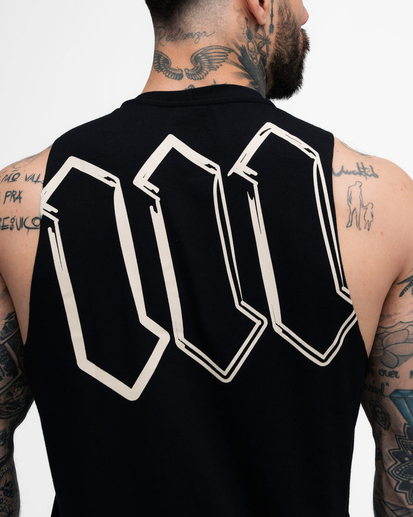 Regata Cut Off Mith Nation Doodle Preto