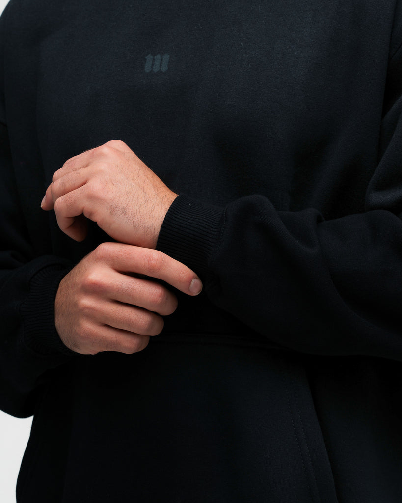 Blusa de Moletom Oversized Capuz Mith Nation Preto