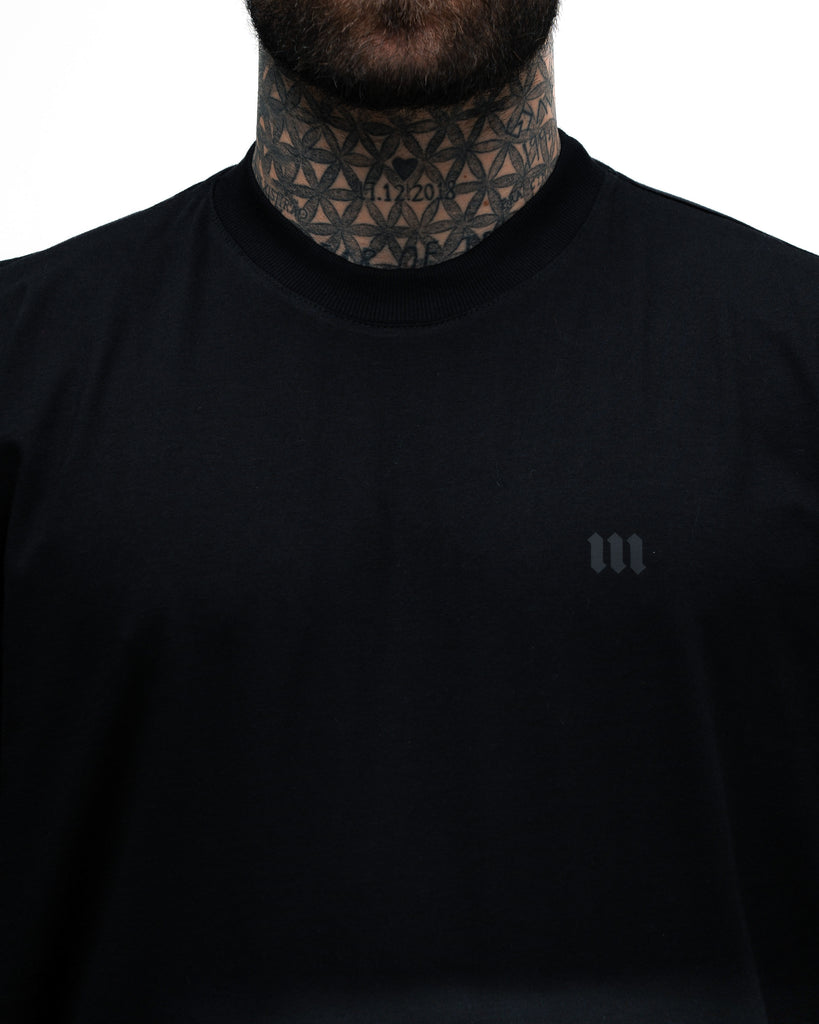 Camiseta Oversized Mith Nation Graphic Doodle Preto