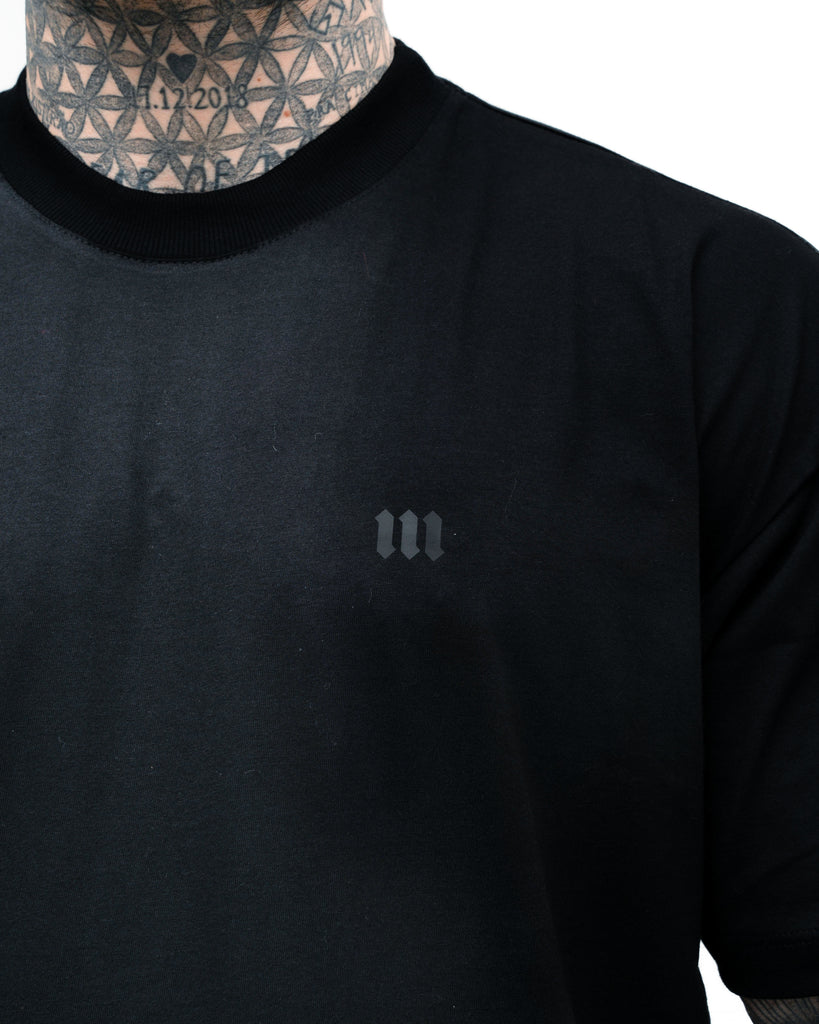 Camiseta Oversized Mith Nation Graphic Doodle Preto