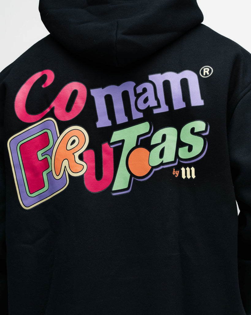 Blusa de Moletom Oversized Capuz Mith Comam Frutas MM'S Preto