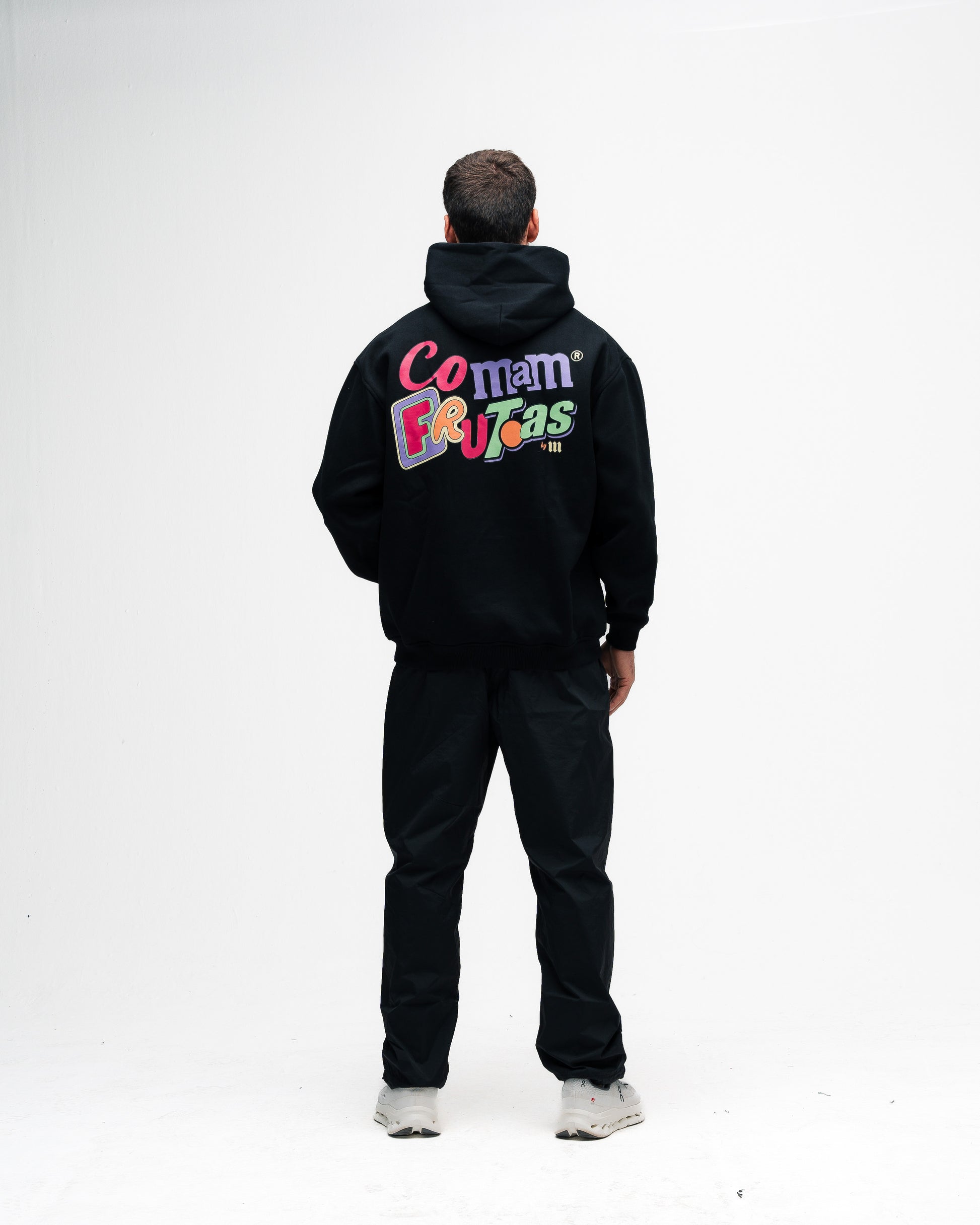 Blusa de Moletom Oversized Capuz Mith Comam Frutas MM'S Preto