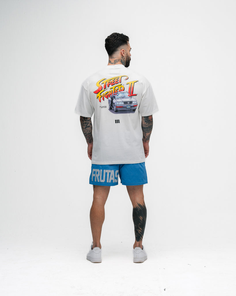 Camiseta Oversized Street Fighter Car Stage Bonus Off White