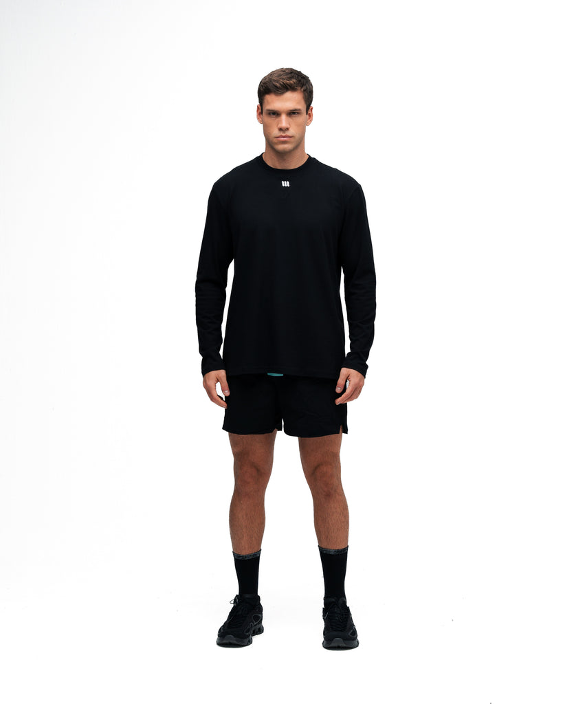 Camiseta Manga Longa Mith Nation Performance Embroidery Preto