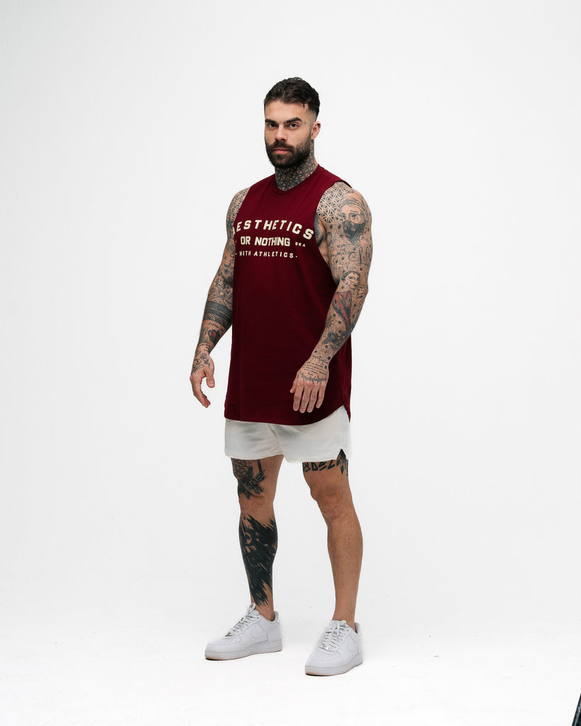 Regata Cut Off Mith Nation Aesthetics or Nothing Bordô