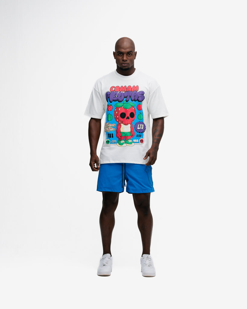 Camiseta Oversized Comam Frutas Neon Toyart Off White