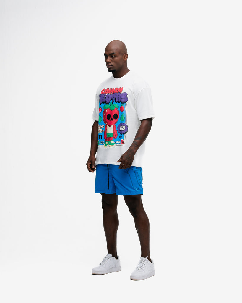 Camiseta Oversized Comam Frutas Neon Toyart Off White
